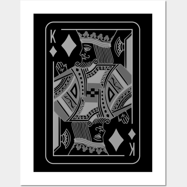 King of Diamonds Grayscale Wall Art by inotyler